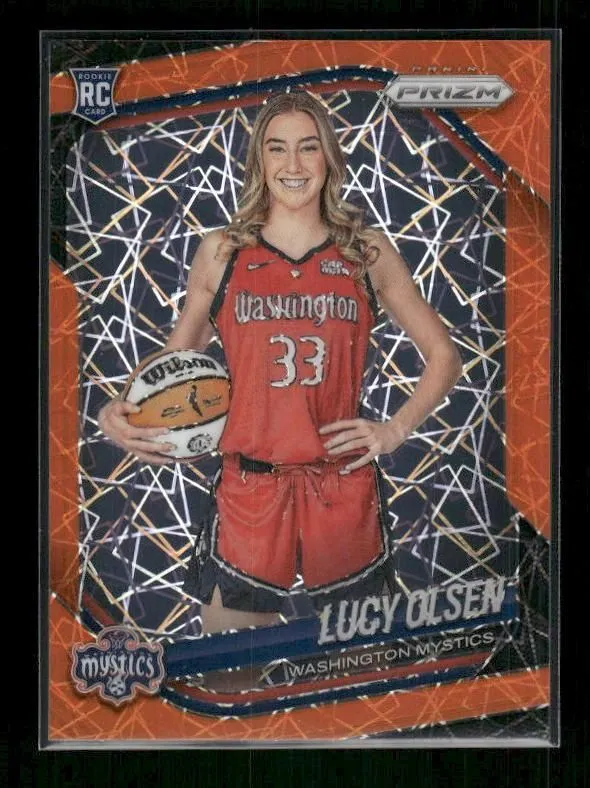 Lucy Olsen - 2025 Prizm WNBA - Orange Velocity - Rookie Variation