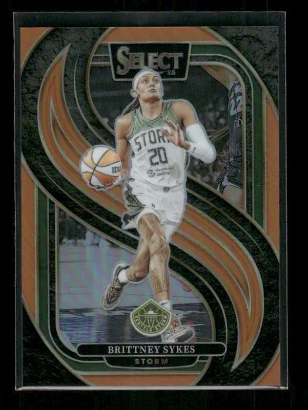 Brittney Sykes - 2025 Select WNBA - Premier Orange Prizm /125