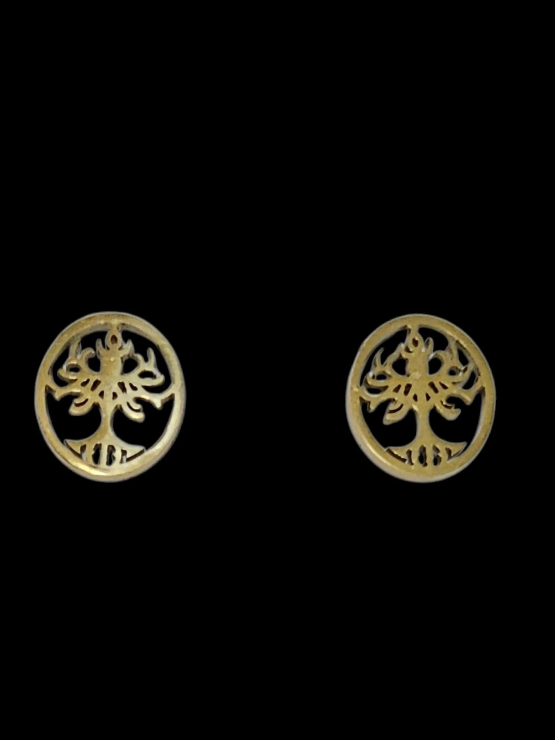 2970 Gold Tree Of Life Stud Earrings