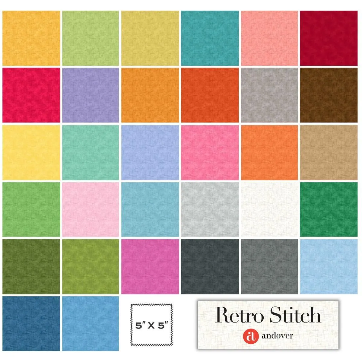 Retro Stitch 5" Charm Pack Andover Fabrics
