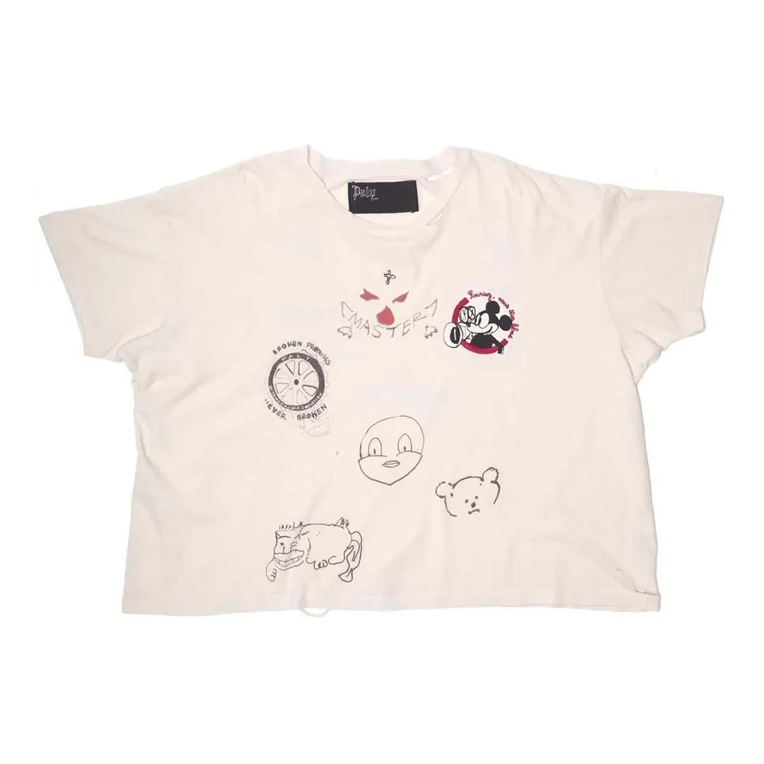 Paly Hollywood Signature Jersey Vintage Cream Tee