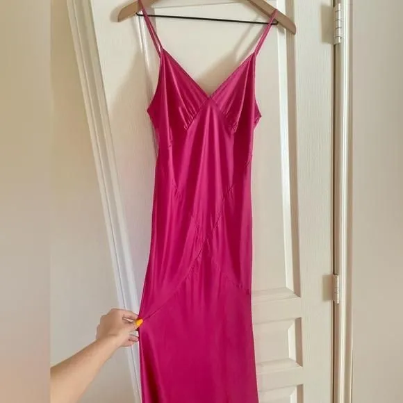 Vintage Y2K Rare Victoria Secret 100% Silk Hot Pink Maxi Slip Dress  Nightgown  Whatnot: Shop, Sell, Connect