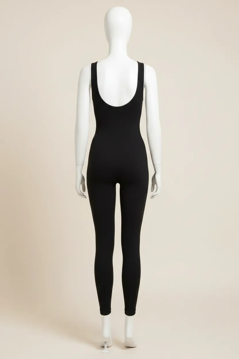 Zenana Breathable Seamless Ribbed Sports Jumpsuit