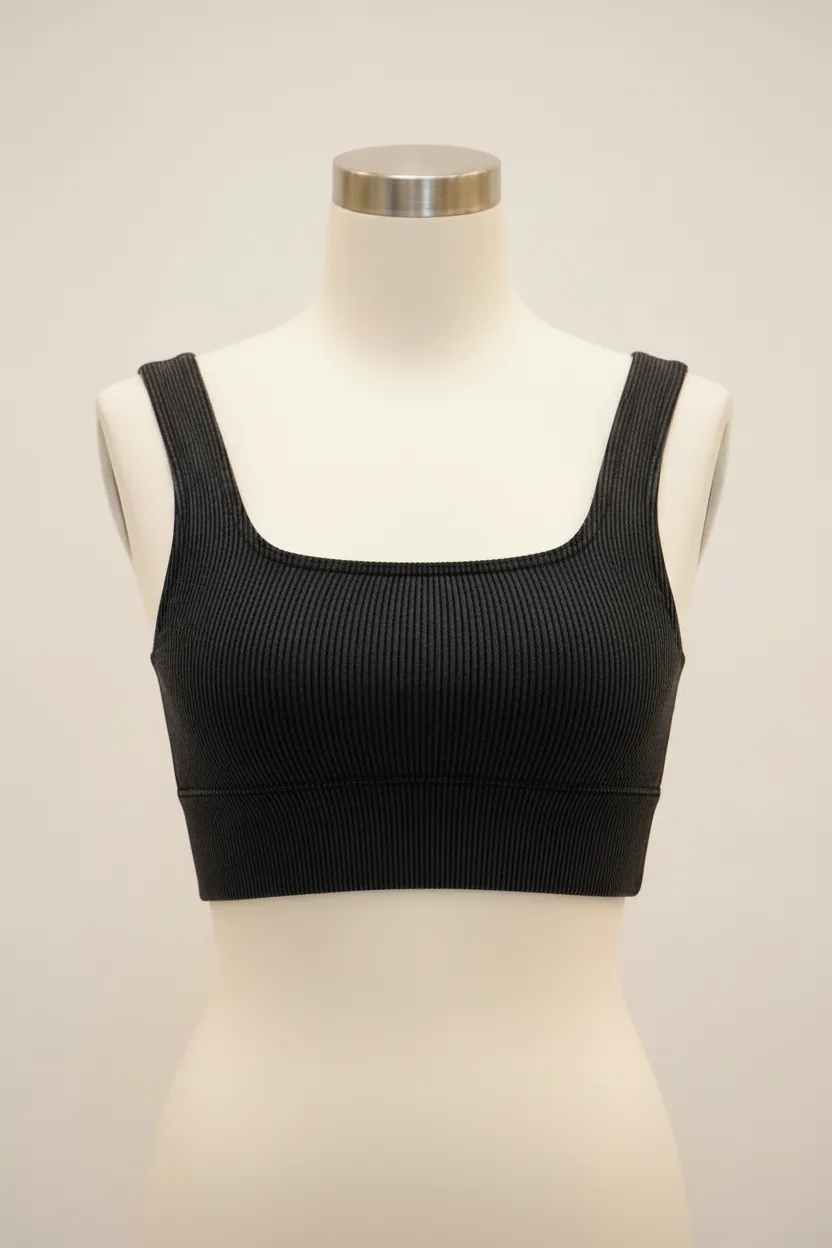 Zenana Ribbed Crop Tanks