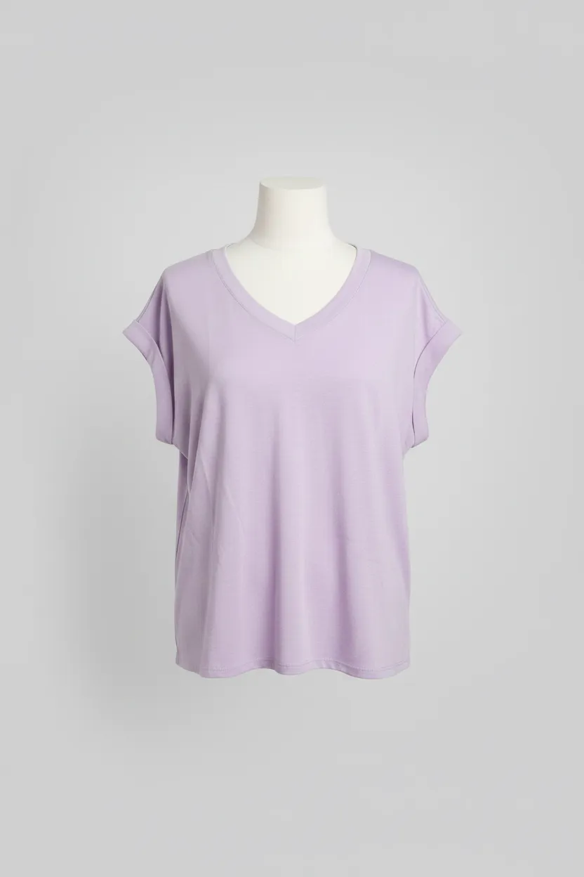 Andree' Lavender Waffle-Knit Dolman Top