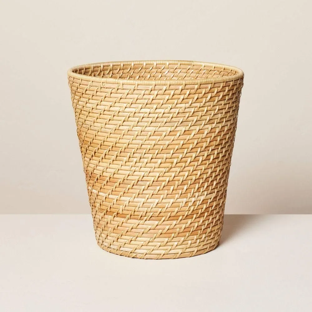 New without box - 2.5gal Natural Woven Bathroom Wastebasket - Hearth & Hand with Magnolia