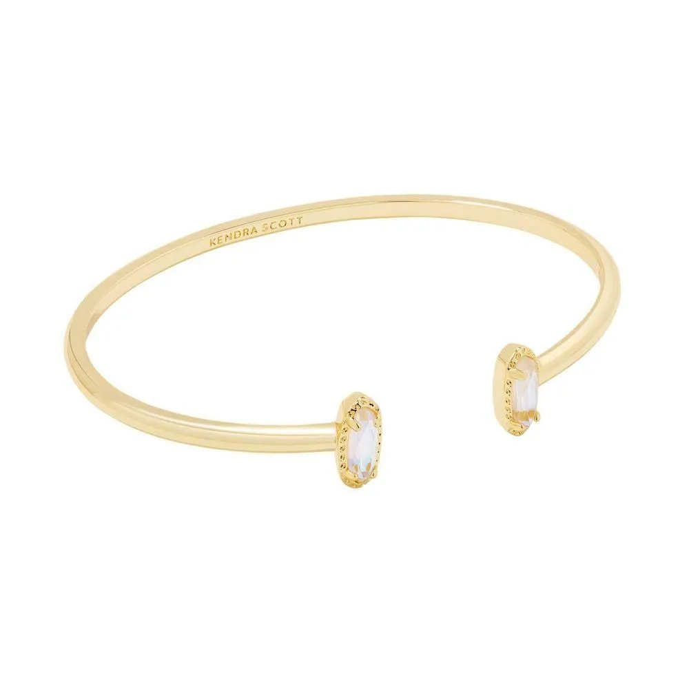 New - Size: .43 in - Kendra Scott Emma Dichroic Glass 14K Gold Over Brass Cuff Bracelet -