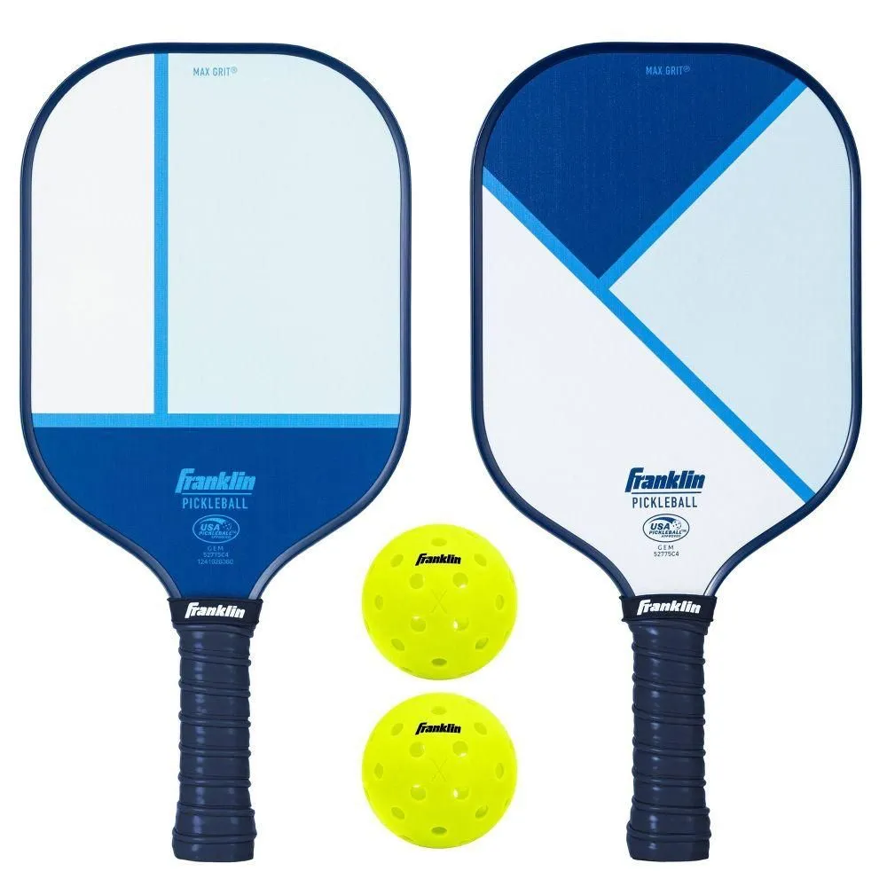 Open-box - Franklin Sports 2 Player Poly Paddle with Ball Set - Blue/Light Blue