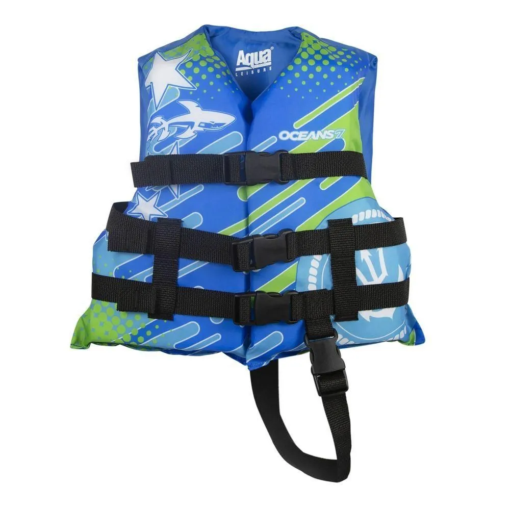 Open-box - Size: Youth - Aqua Leisure US Coast Guard Approved Kids' Life Jacket Vest - Blue