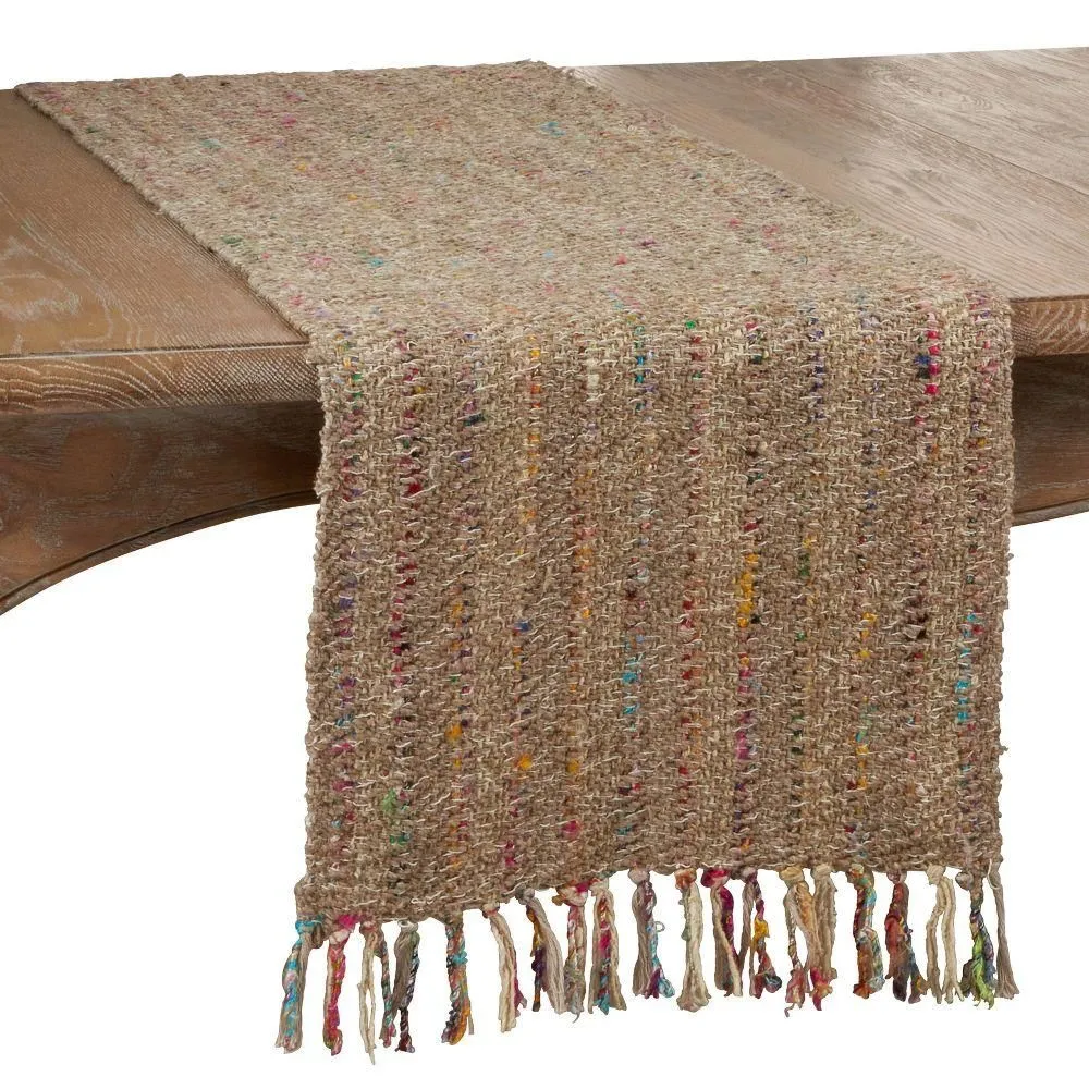 New without box - 72" x 16" Cotton Thin Stripe Table Runner - Saro Lifestyle: Rectangle