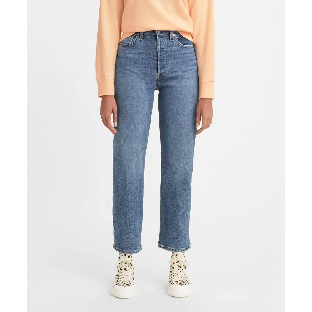New without Tags - Size: 27 - Levi's Women's Straight Leg Relaxed Fit Ankle Straight-Leg Jeans Distressed
