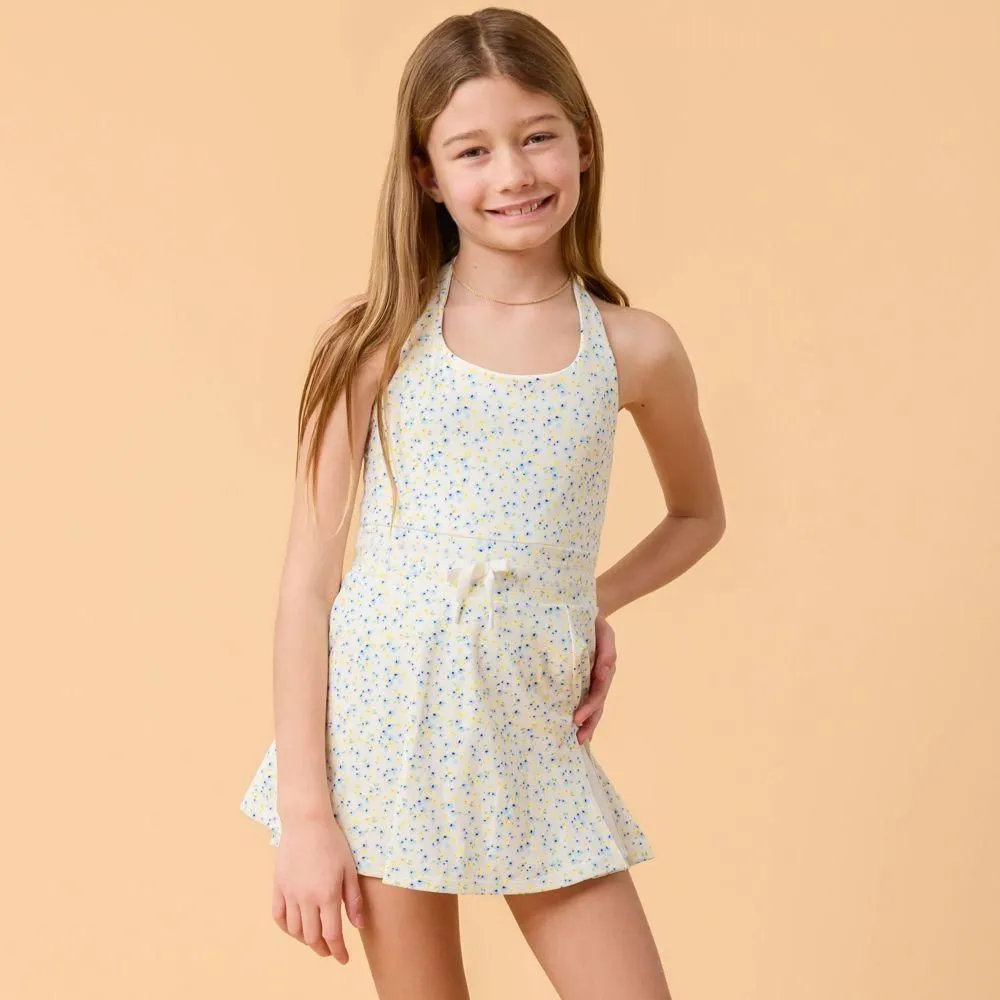 New without Tags - Size: S - Blogilates Girls' Mommy & Me Game Set Match Dress - White Floral
