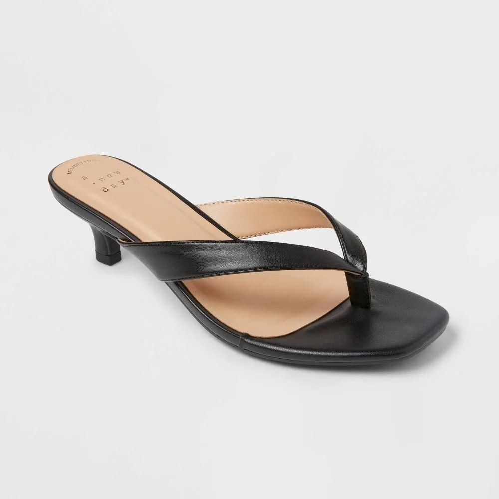 New without Tags - Size: 7 - Women’s Iona Heels with Memory Foam Insole - A New Day Black