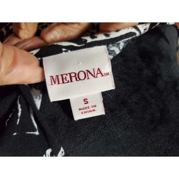 Merona Black & White Elephant Batik Print Long Sleeve 100% Rayon Dress  Small  Whatnot: Shop, Sell, Connect