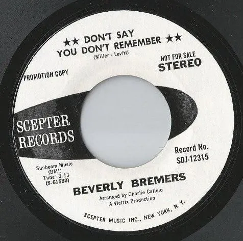 Don't Say You Don't Remember