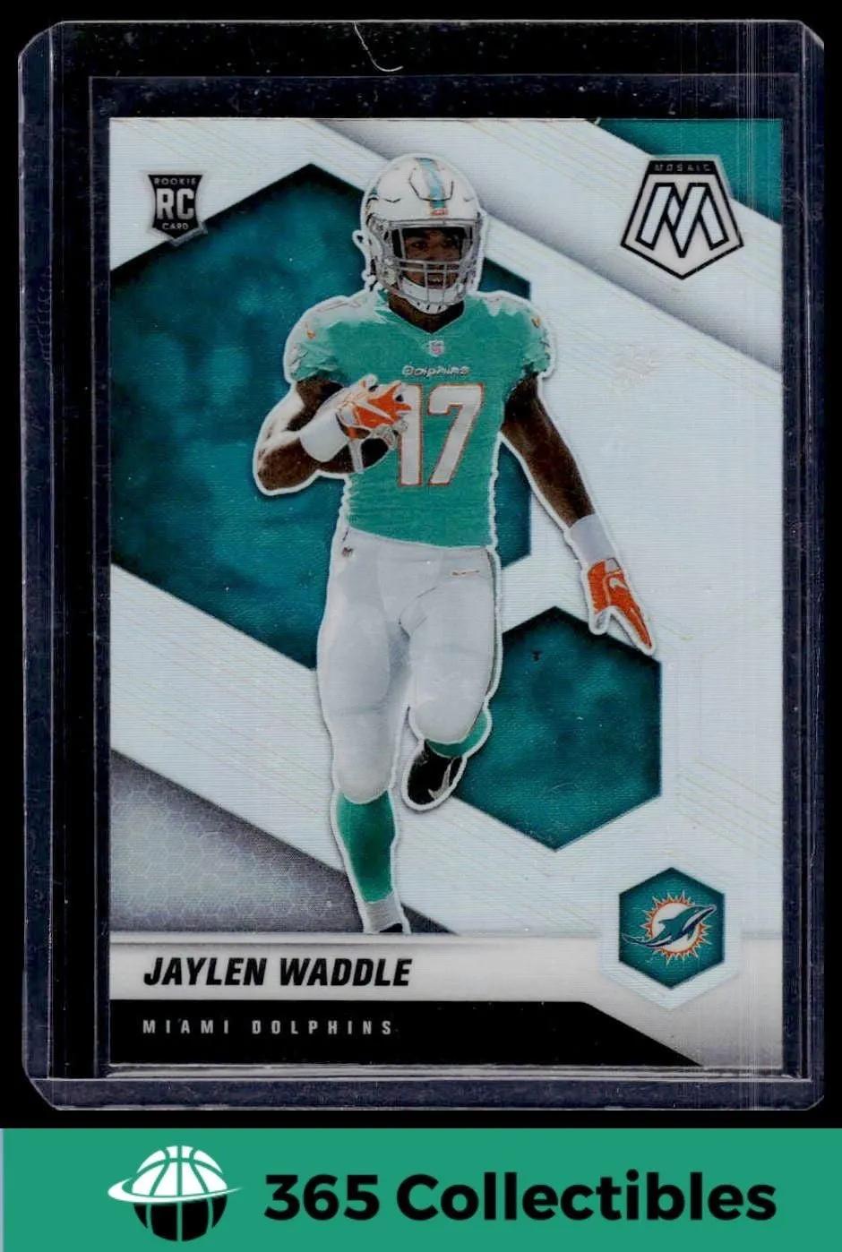 2021 Panini Mosaic #308 Jaylen Waddle Silver Prizm Rookie Miami Dolphins