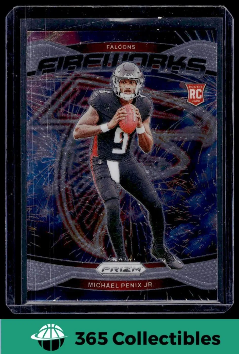 2024 Panini Prizm #16 Michael Penix Jr. Fireworks Rookie Atlanta Falcons