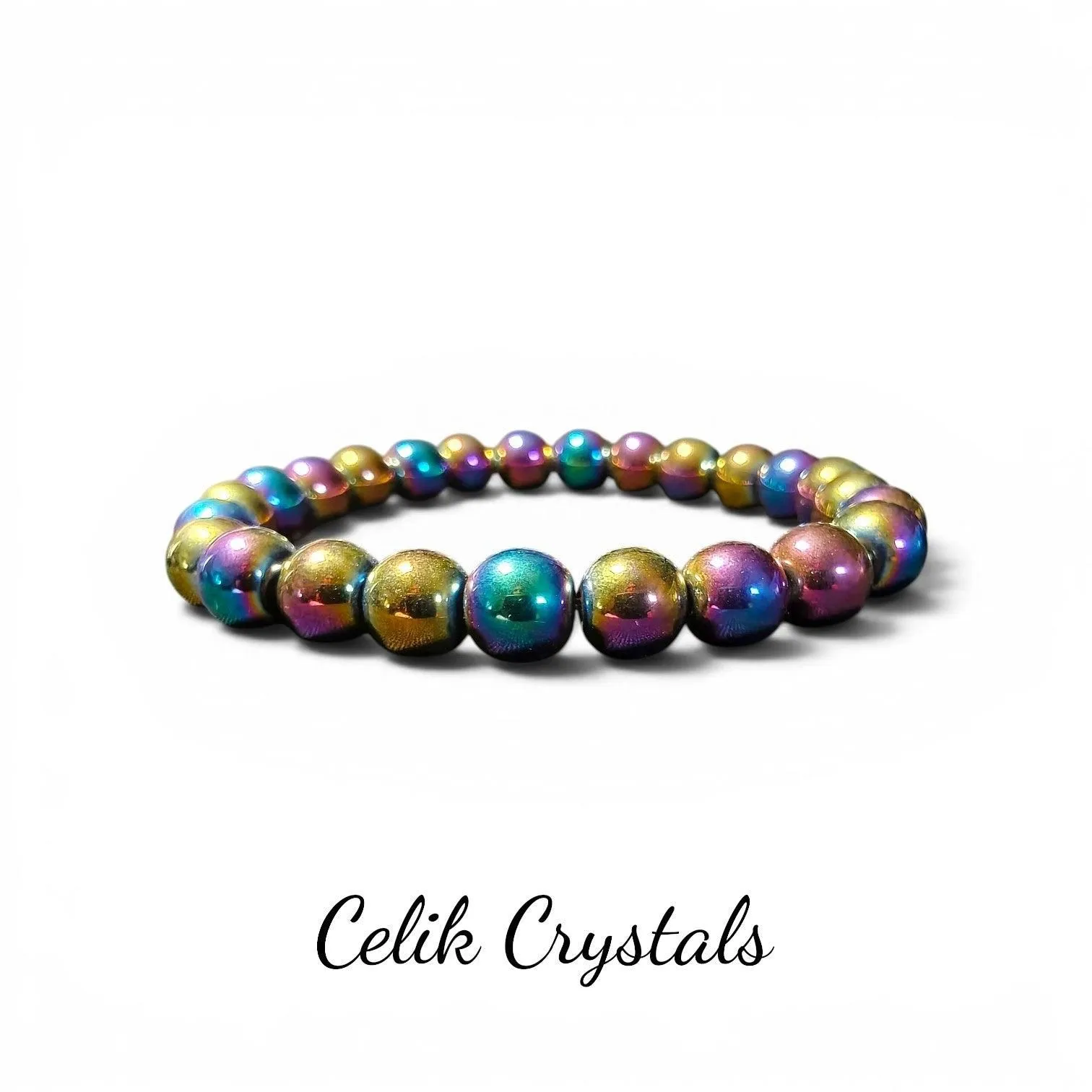 Rainbow Hematite Bracelet 8mm