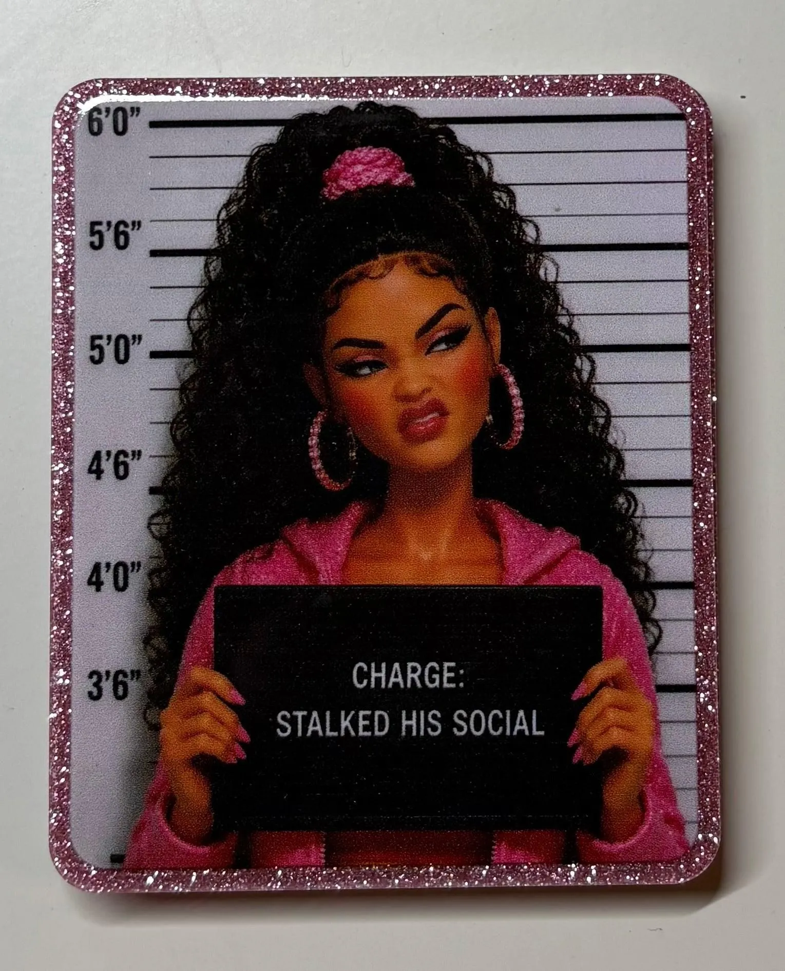 Charged : Stalking Barbie Medium Magnet