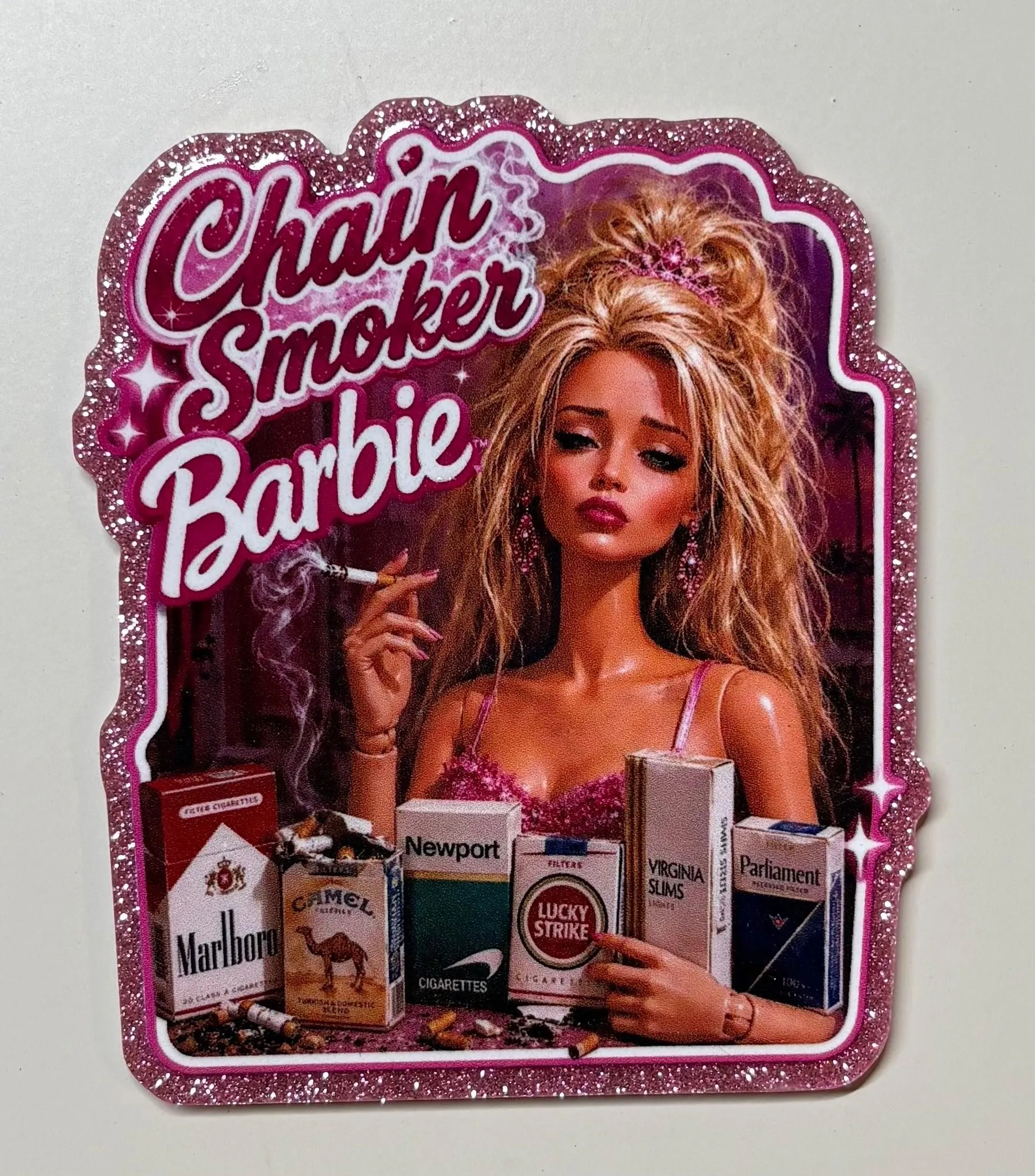 Chain Smoker Barbie Medium Magnet