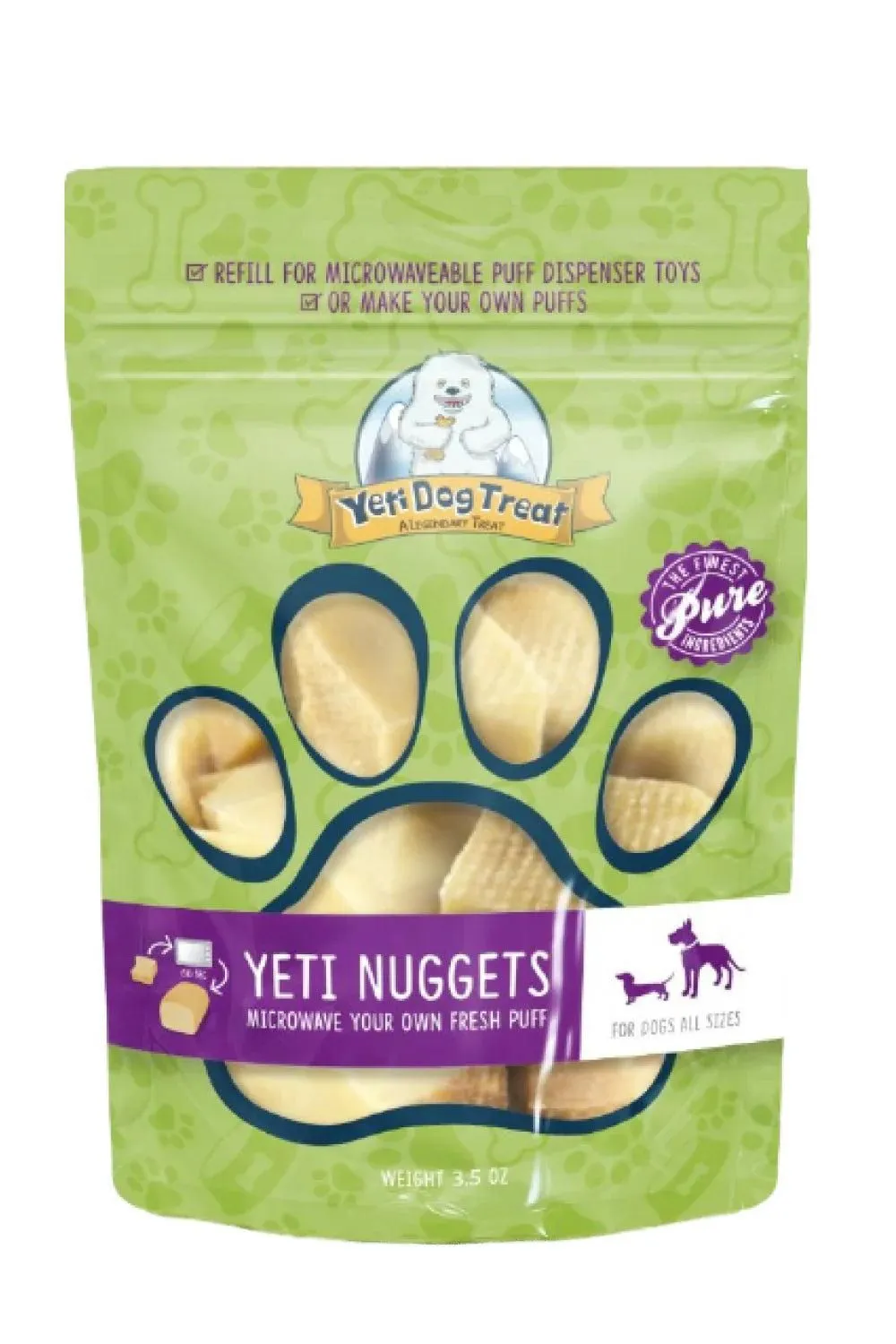 Yeti Dog Chew Natural Yak Cheese Nuggets – Microwaveable Puff Treats for Dogs (6 Pieces, 3.5 oz) (Copy)