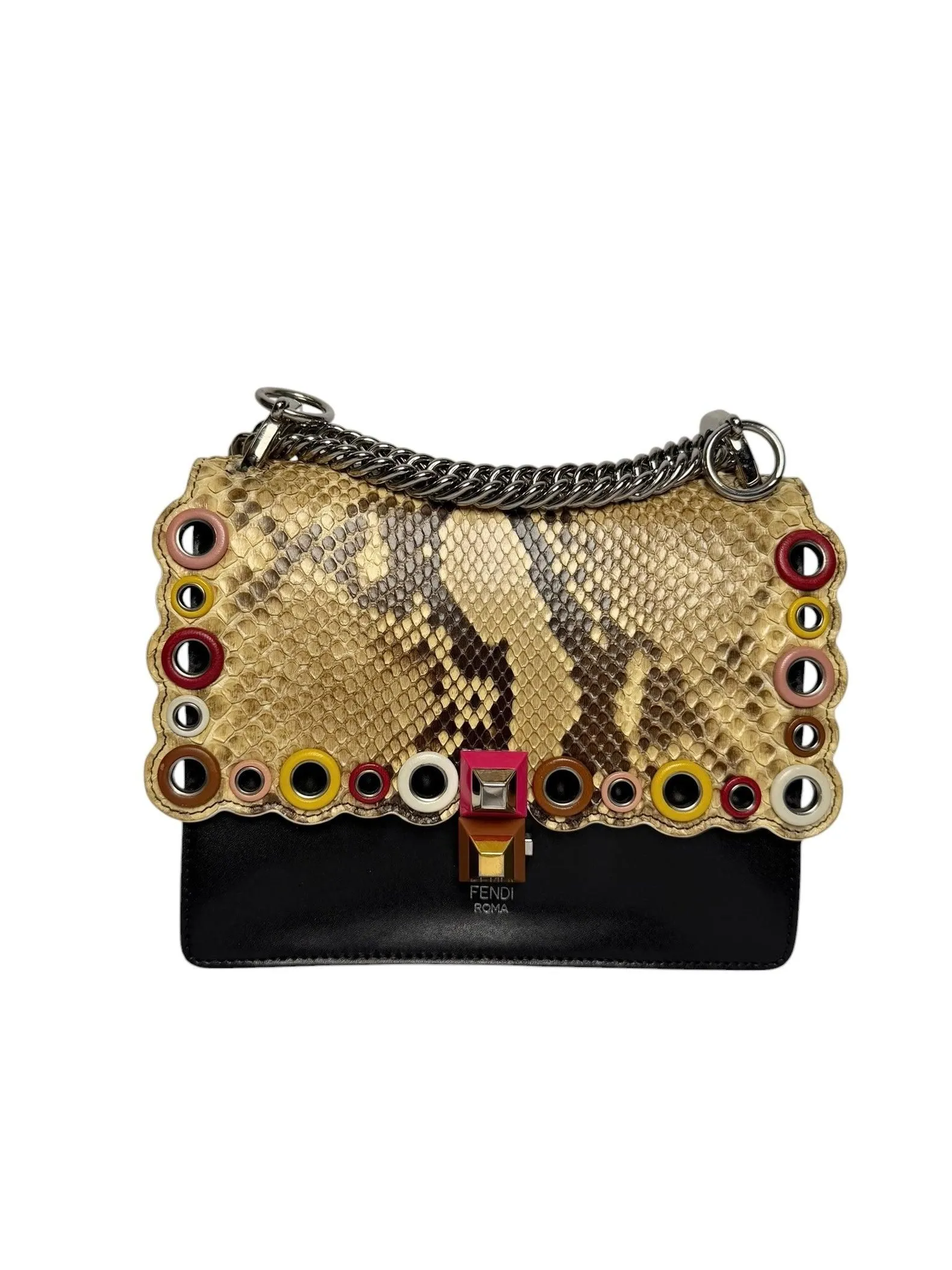 Fendi Mini Python Eyelet Kan I