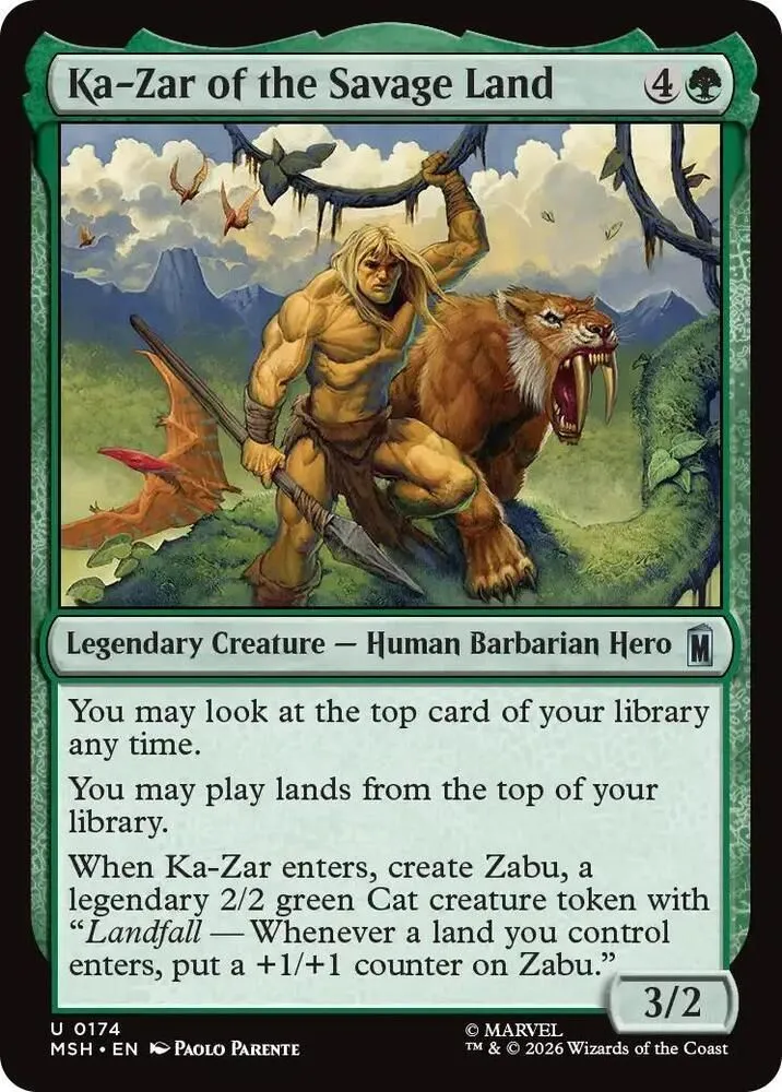 MSH, Ka-Zar of the Savage Land, Standard, 174, U, Near Mint, (Foil), EN