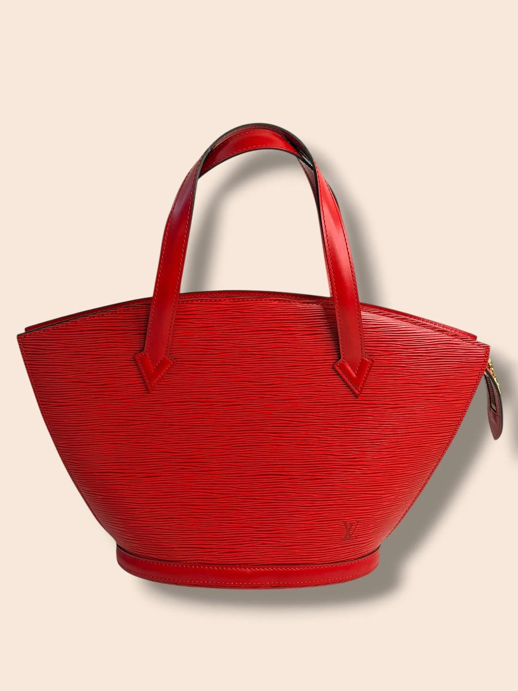 TBC201 LOUIS VUITTON Red Epi Leather St. Jacques PM Top Handle Bag VI0995