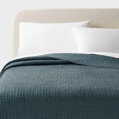 New without box - Full/Queen TENCEL Quilt Slate Blue - Threshold
