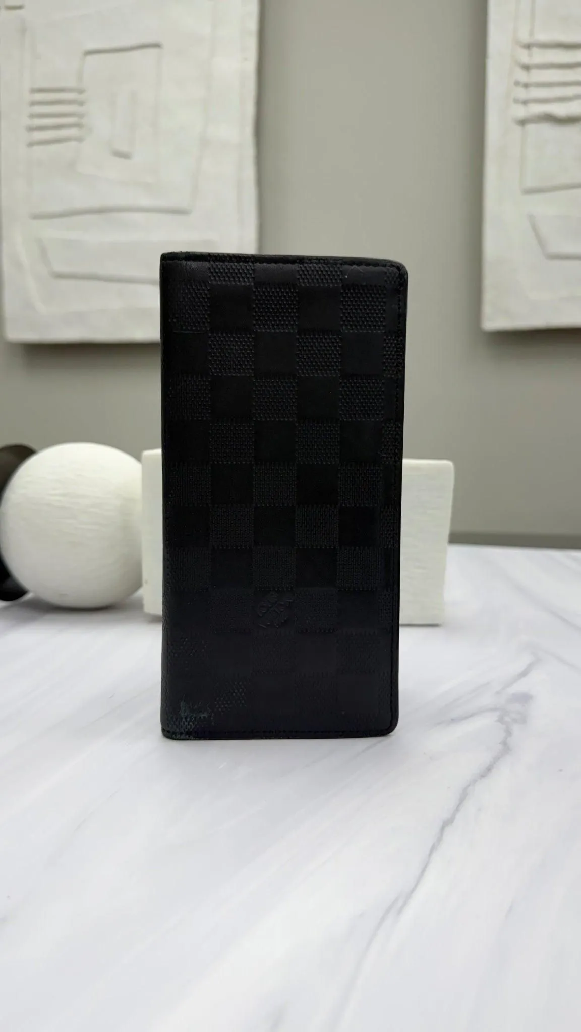 Louis Vuitton Black Damier Infini Brazza Wallet