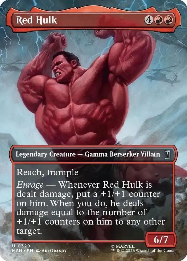 Red Hulk (Borderless) - Marvel Super Heroes (MSH)