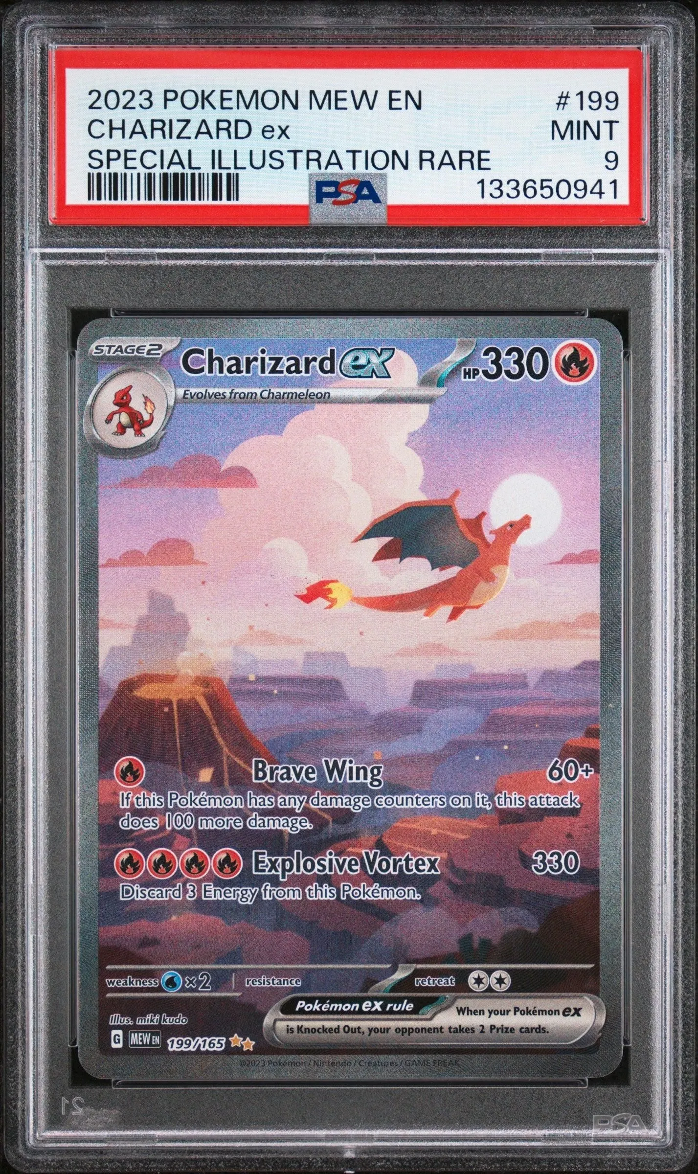 2023 Pokemon SV 151 Special Illustration Rare Charizard Ex 9 PSA #199