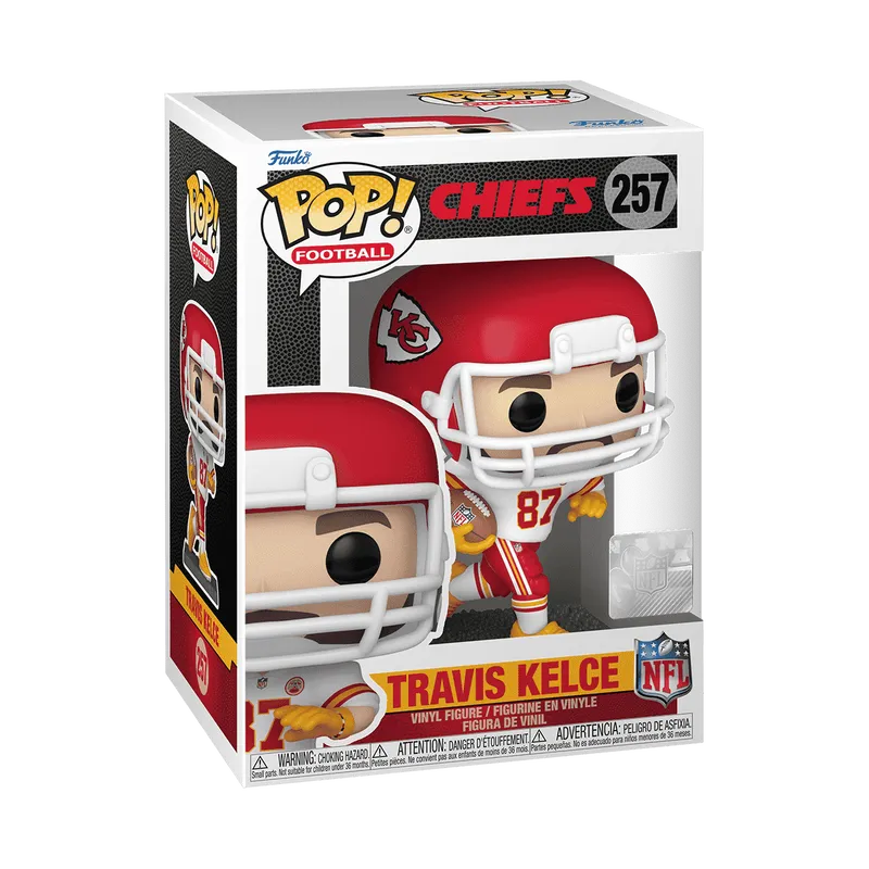 Funko Pop! Football - Travis Kelce (Chiefs Away Uniform) #257 Collectible Pop Vinyl Figure