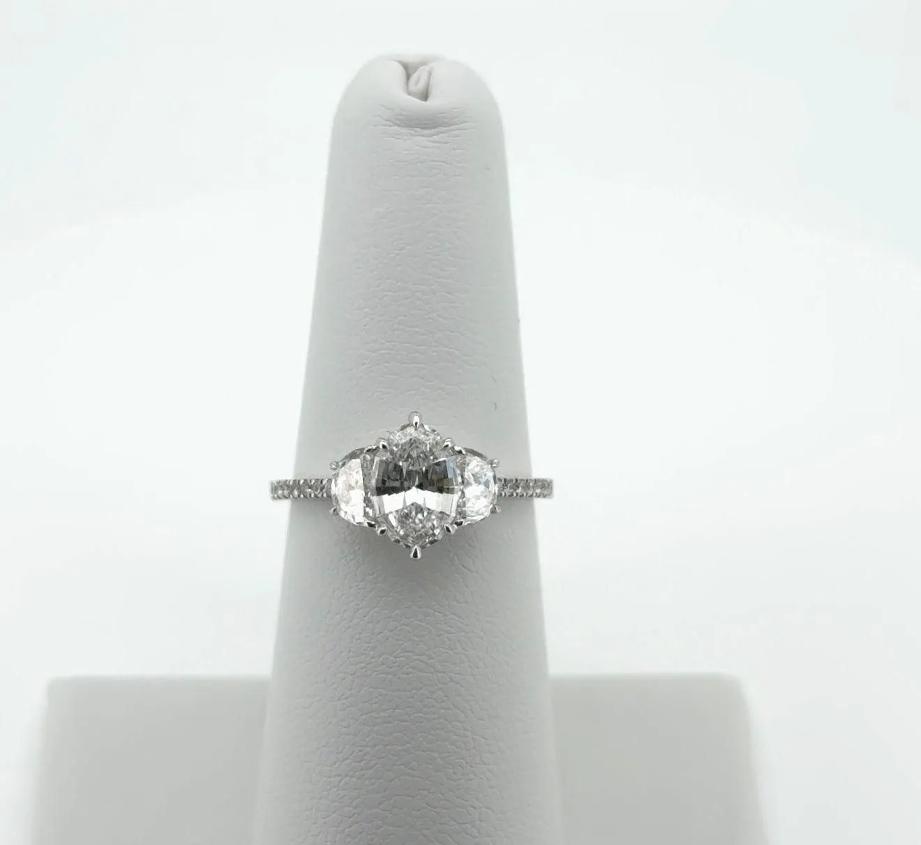 1.90ctw Marquise Lab Diamond 14kt White Gold Ring RGF-161