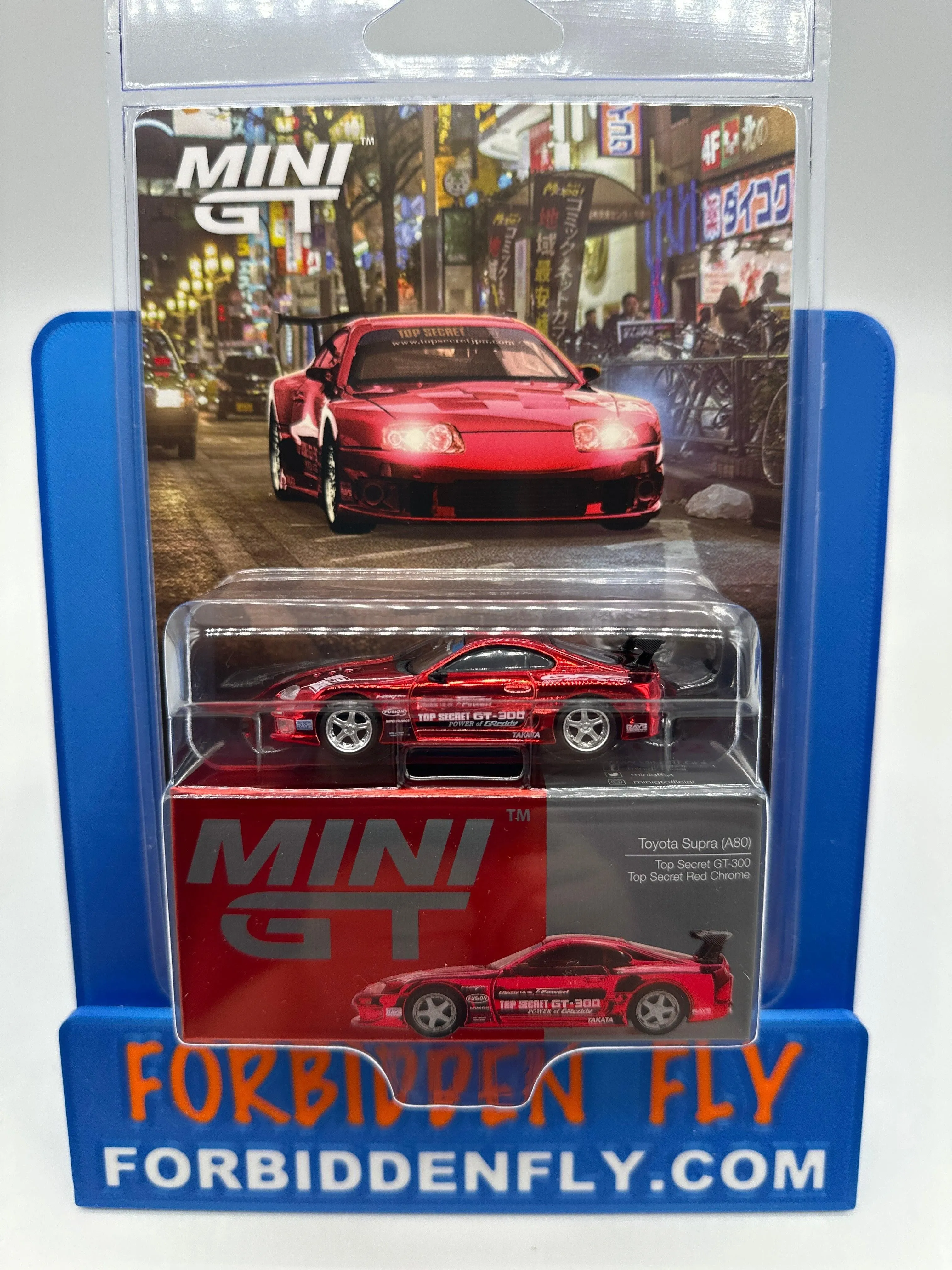 Mini GT Regular Release #1132 - Toyota Supra (A80) Top Secret GT-300 - Top Secret Red Chrome