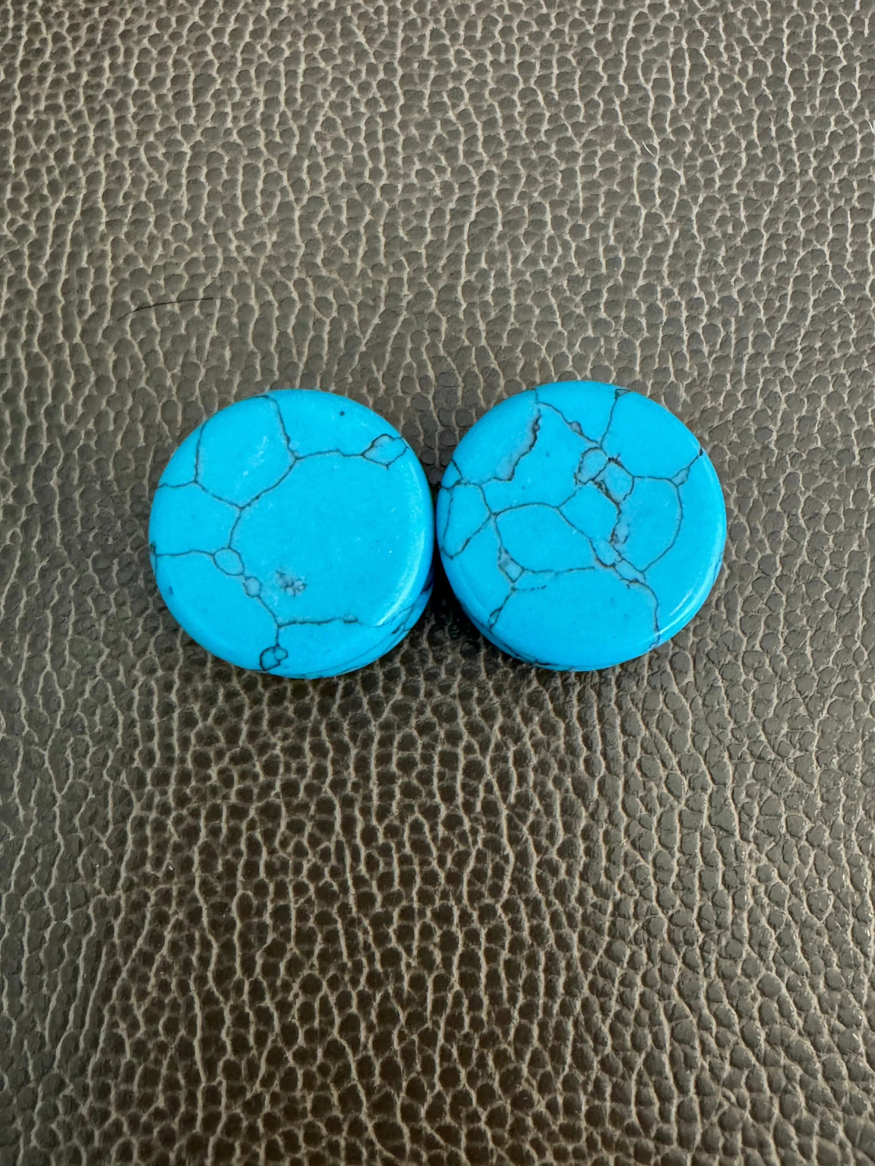 Blue Howlite Ear Gauges-Curated