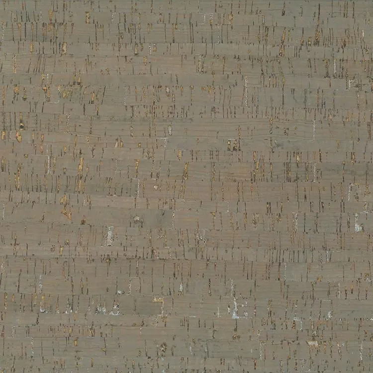 Cork Fabric- Taupe/Silver Metallic 18"x15" Roll