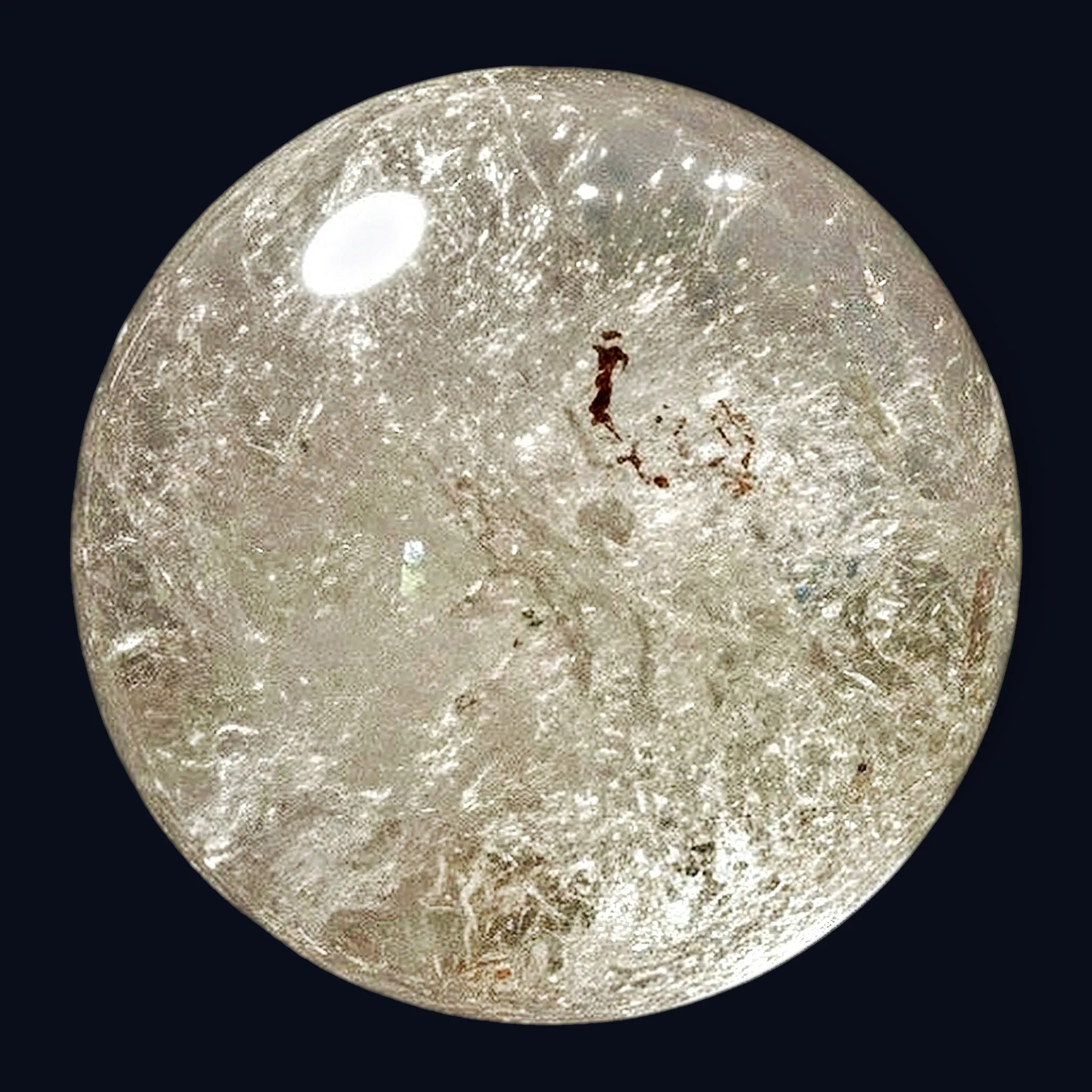 zExclusive Garden Quartz Sphere ~2 in — Collector Grade Mineral Specimen Iron Oxide Inclusions — Verified Natural