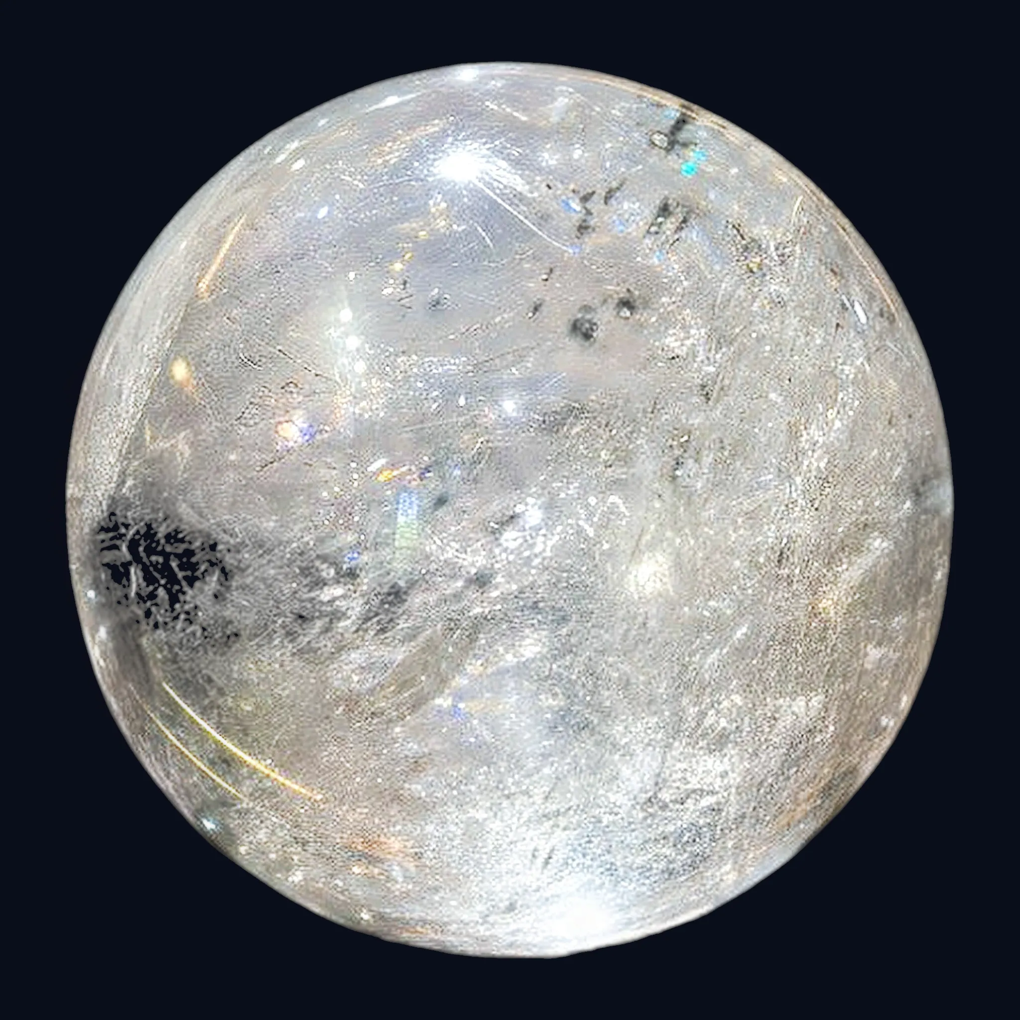 zExclusive Garden Quartz Crystal Sphere Large Polished — Collector Grade Mineral Specimen