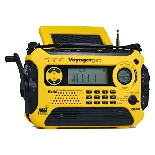 Kaito Voyager Pro KA600 Digital Solar Dynamo Crank Wind Up AM/FM/LW/SW &