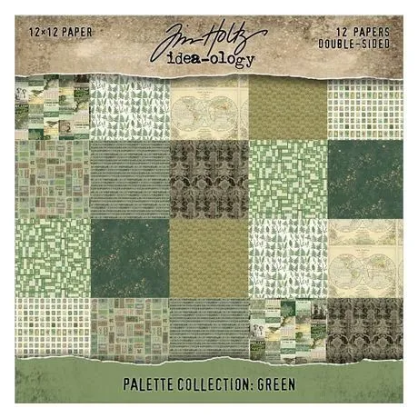 Tim Holtz Palette Collection Green 12 x 12