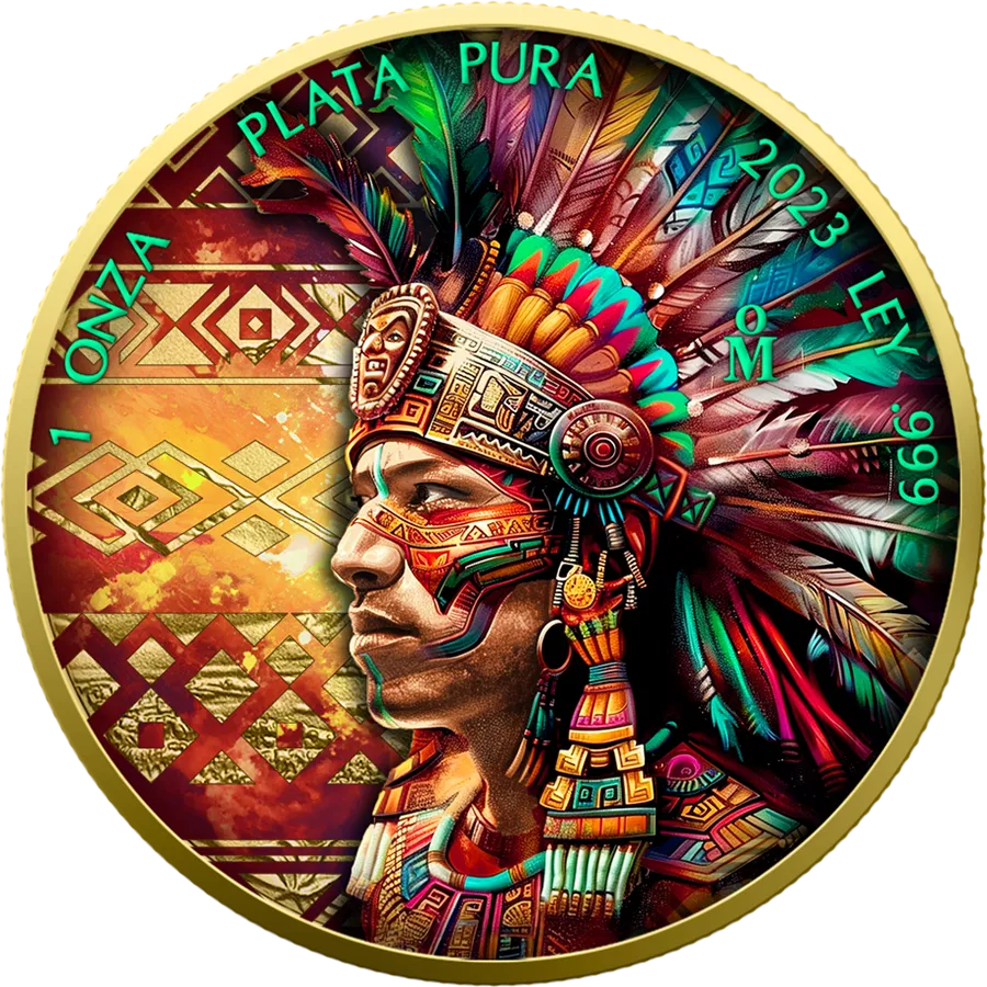 In Stock! 2024 Mexico Libertad Aztec Empire Man Edition 1 oz Silver Coin