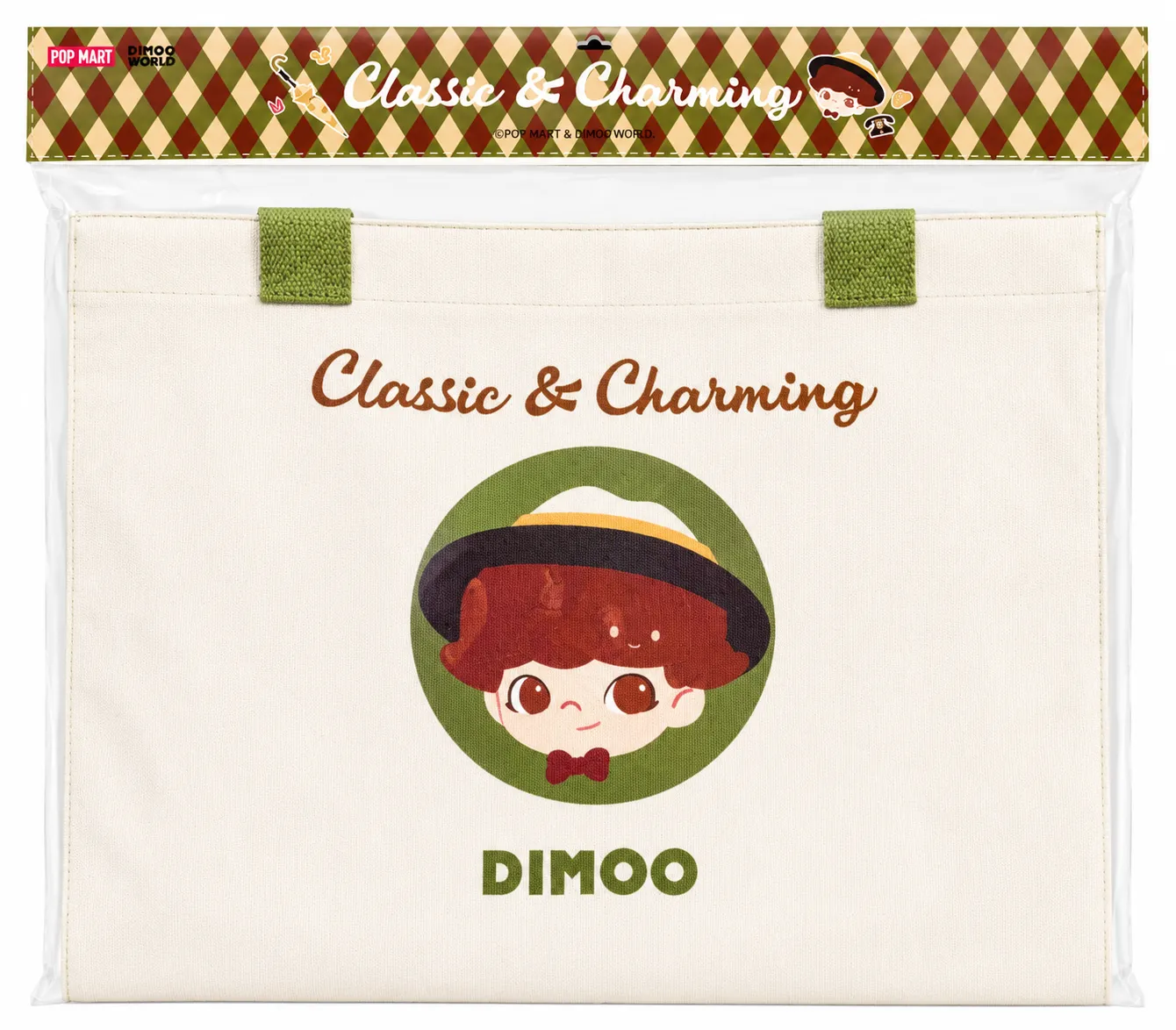 Pop Mart Dimoo World Classic & Charming UK Exclusive Large Canvas Tote Bag
