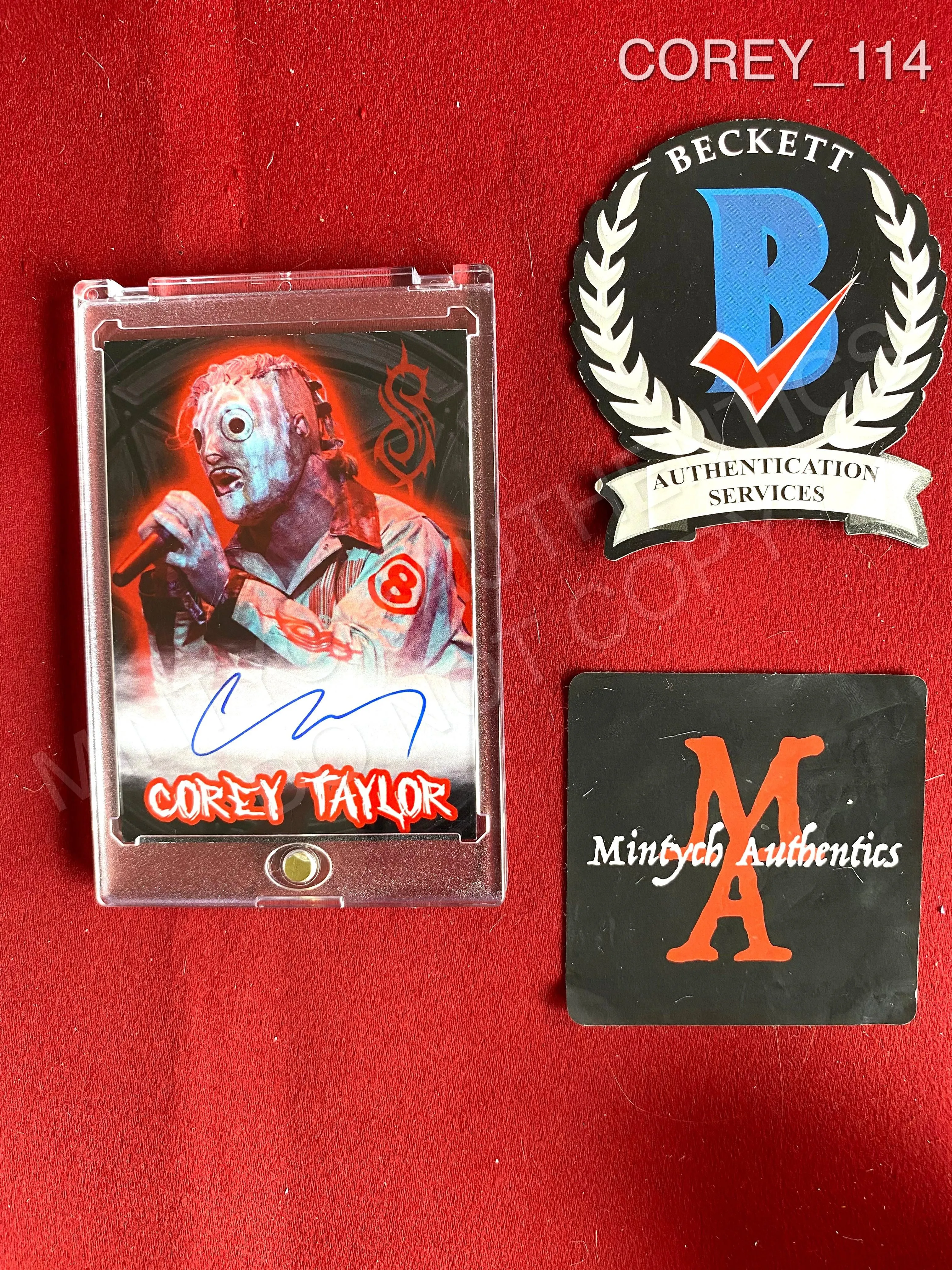 COREY_114 - Corey Taylor Slipknot Trading Card Autographed By Corey Taylor
