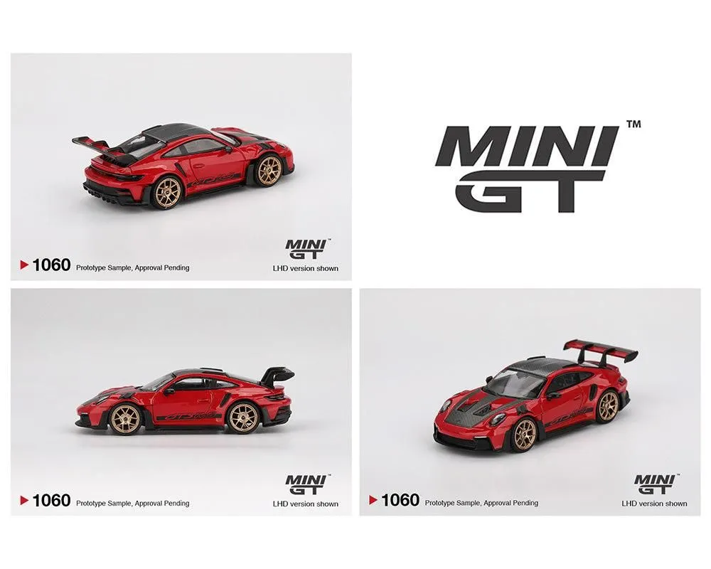 Mini GT 1060 Porsche 911 (992) GT3 RS Weissach Package – Guards Red Diecast Model Car