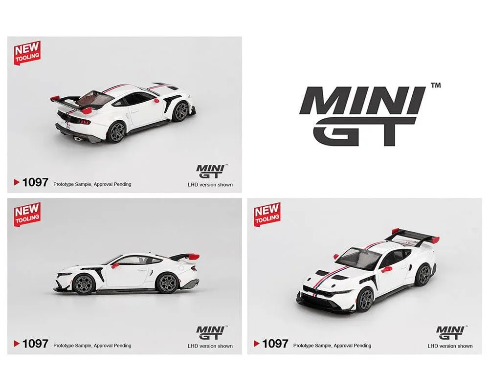 Mini GT 1097 Ford Mustang GTD Spirit of America – White Diecast Model Car