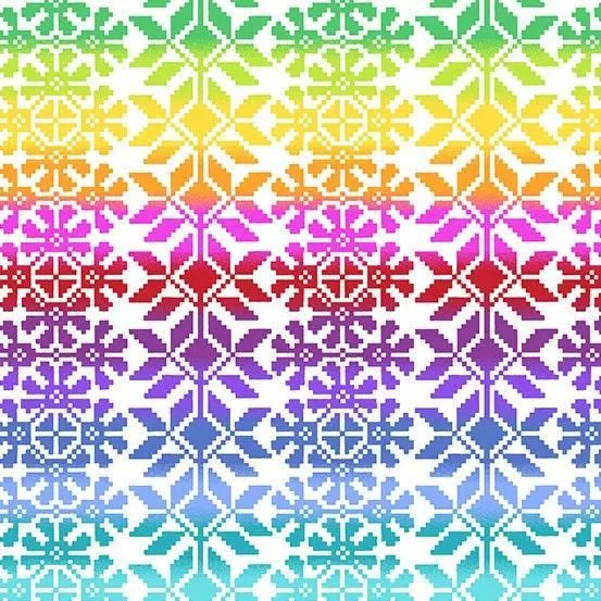 Rainbow Wonderland TulipA-323-L Andover Fabrics Half Yard