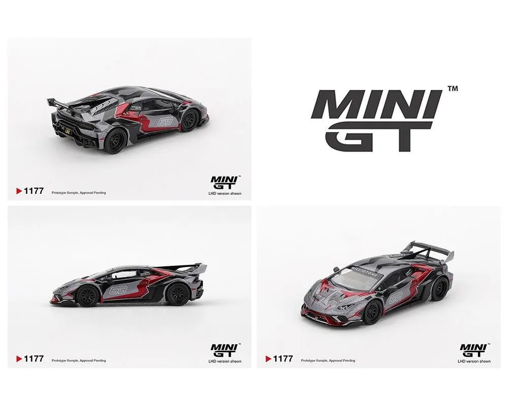 Mini GT 1177 LB★WORKS Lamborghini Huracán GT RONIN – Grey Diecast Model Car