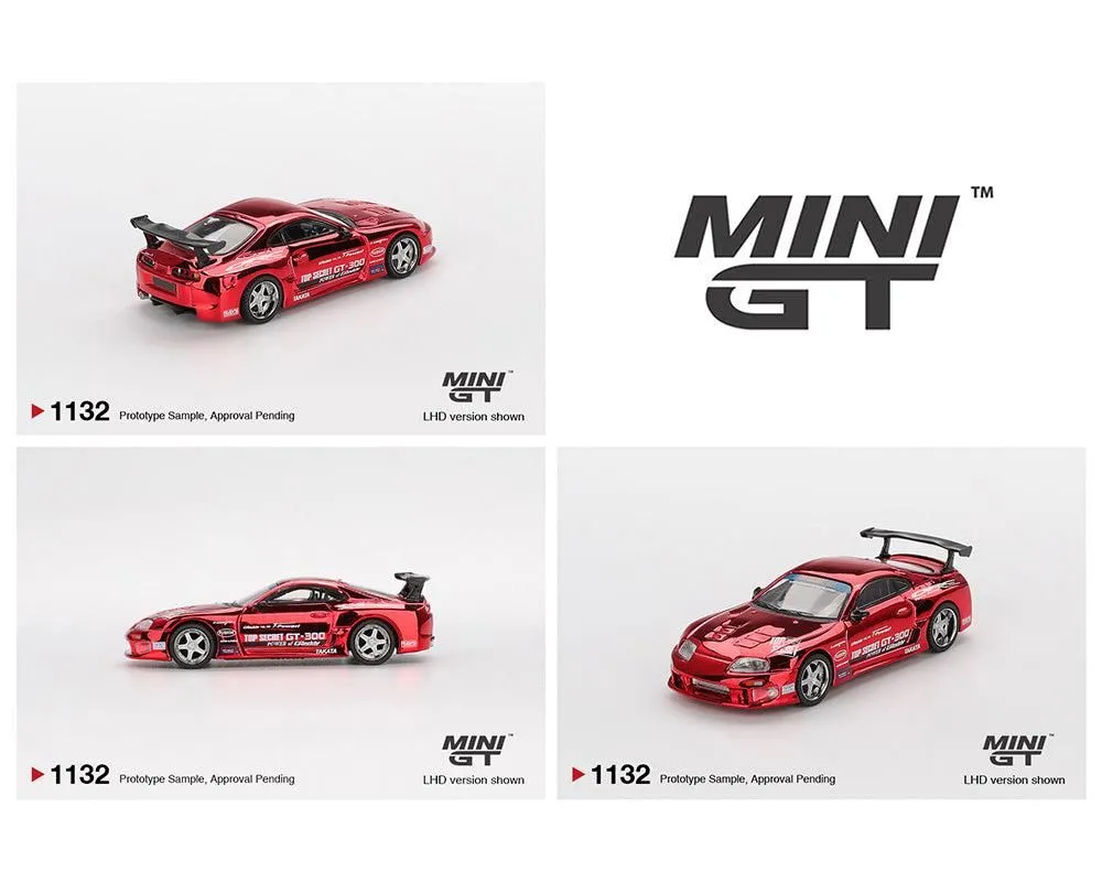 Mini GT 1132 Toyota Supra (A80) Top Secret GT-300 Top Secret – Red Chrome Diecast Model Car