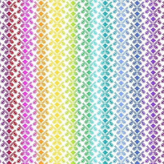Rainbow Wonderland Vine A-327-L Andover Fabrics Half Yard
